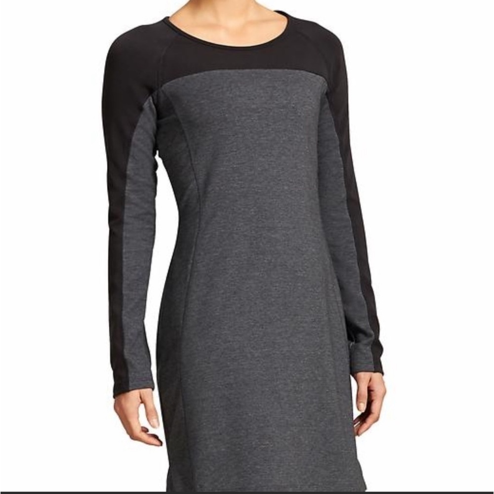 Athleta Women’s Omega Dress Long Sleeve Size S Black Grey